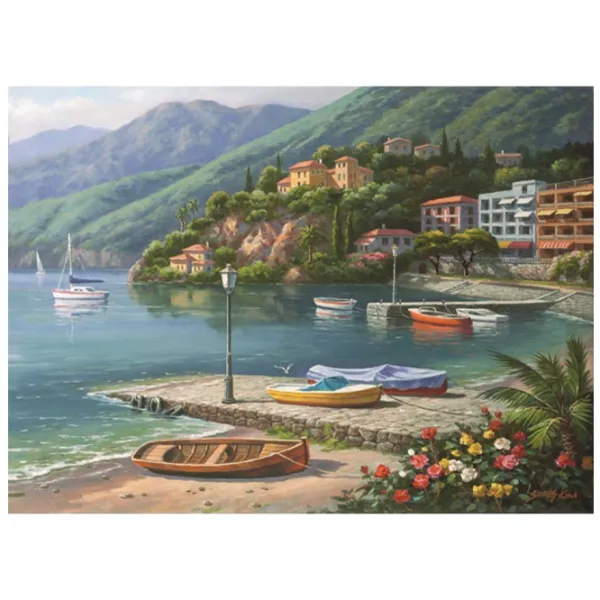 Puzzle 2D Anatolian Hillside Harbor Cove 12+/ Numărul de piese: 1000 photo 2