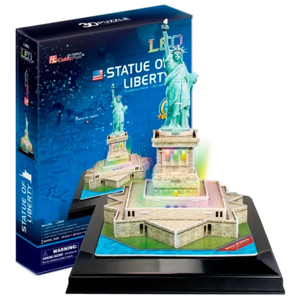 Пазл 3D CubicFun Statue of Liberty LED 6+/ Количество деталей: 37 photo 2