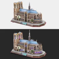 Puzzle 3D CubicFun Notre Dame de Paris LED 6+/ Numărul de piese: 149 photo 4