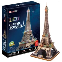 Пазл 3D CubicFun Eiffel Tower LED 6+/ Количество деталей: 82 photo 2
