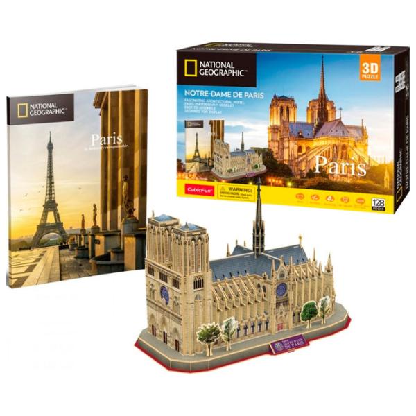 Пазл 3D CubicFun PUZZLE NOTRE DAM DE PARIS 6+/ Количество деталей: 128 photo 2
