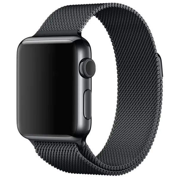 Ремень Apple Watch Milanese Loop Steel/ 42/ 44 мм/ Черный photo 2 Ремень Apple Watch Milanese Loop Steel/ 42/ 44 мм/ Черный photo 2