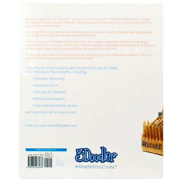 Книжка с проектами, макетами и инструкциями для 3D ручки 3Doodler 62443-001 Белый photo 2