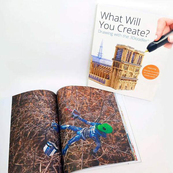 Книжка с проектами, макетами и инструкциями для 3D ручки 3Doodler 62443-001 Белый photo 4