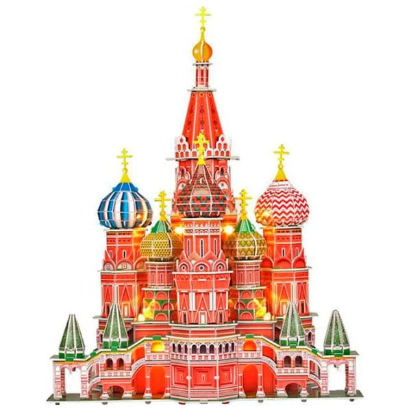 Пазл 3D CubicFun St. Basils Cathedral LED 6+/ Количество деталей: 224 photo 2