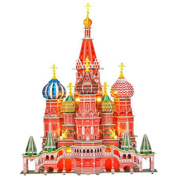 Пазл 3D CubicFun St. Basils Cathedral LED 6+/ Количество деталей: 224 photo 2