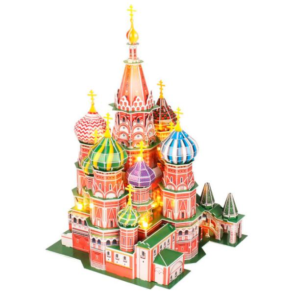 Пазл 3D CubicFun St. Basils Cathedral LED 6+/ Количество деталей: 224 photo 3