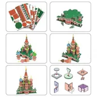 Пазл 3D CubicFun St. Basils Cathedral LED 6+/ Количество деталей: 224 photo 6