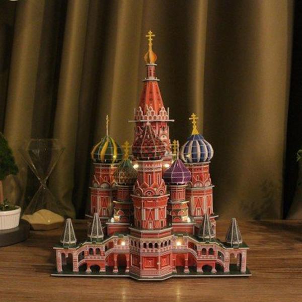 Пазл 3D CubicFun St. Basils Cathedral LED 6+/ Количество деталей: 224 photo 7