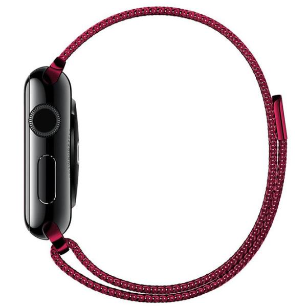 Ремень Apple Watch Milanese Loop Steel/ 42/ 44 мм/ Бордовый photo 3 Ремень Apple Watch Milanese Loop Steel/ 42/ 44 мм/ Бордовый photo 3