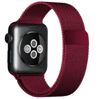 Ремень Apple Watch Milanese Loop Steel/ 42/ 44 мм/ Бордовый photo 4