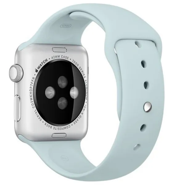 Ремень Apple Watch S/ M & M/ L Силикон/ 38/ 40 мм/ Бирюзовый photo 4 Ремень Apple Watch S/ M & M/ L Силикон/ 38/ 40 мм/ Бирюзовый photo 4
