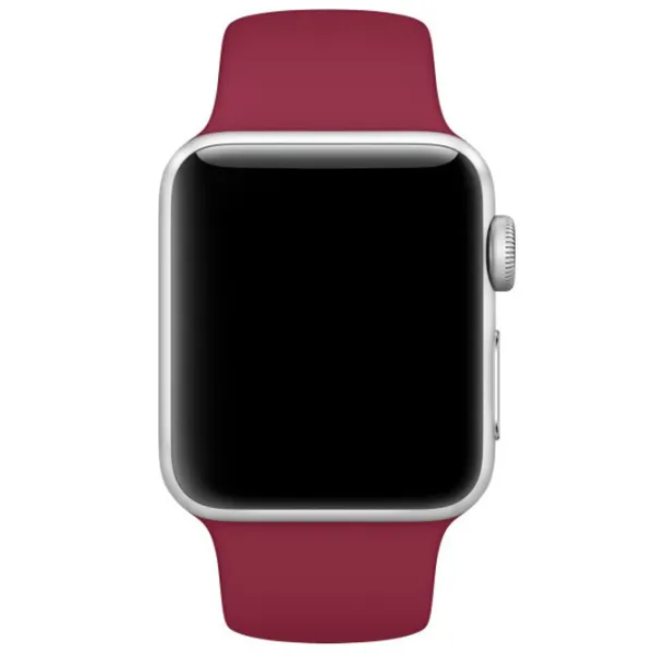 Ремень Apple Watch S/ M & M/ L Силикон/ 38/ 40 мм/ Марсала photo 3 Ремень Apple Watch S/ M & M/ L Силикон/ 38/ 40 мм/ Марсала photo 3