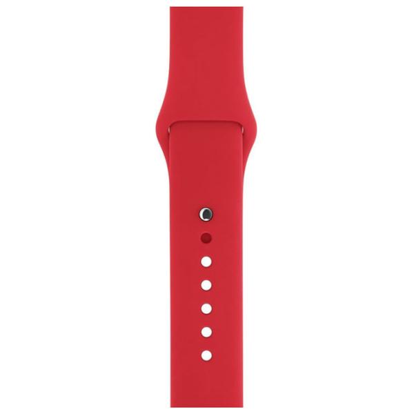Ремень Apple Watch S/ M & M/ L Силикон/ 38/ 40 мм/ Красный photo 2