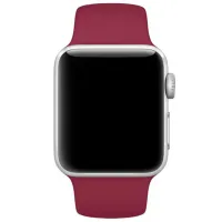 Ремень Apple Watch S/ M & M/ L Силикон/ 42/ 44 мм/ Марсала photo 3
