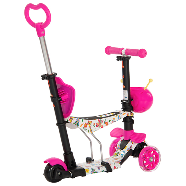 Trotinetă pentru copii cu trei roți Lorelli Smart Plus (10390020011) 20 kg/ Pink photo 3