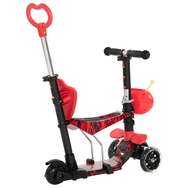 Trotinetă pentru copii cu trei roți Lorelli Smart Plus (10390020013) 20 kg/ Red photo 3