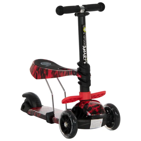 Trotinetă pentru copii cu trei roți Lorelli Smart Plus (10390020013) 20 kg/ Red photo 5