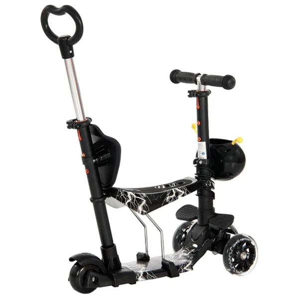 Trotinetă pentru copii cu trei roți Lorelli Smart Plus (10390020015) 20 kg/ Black photo 3