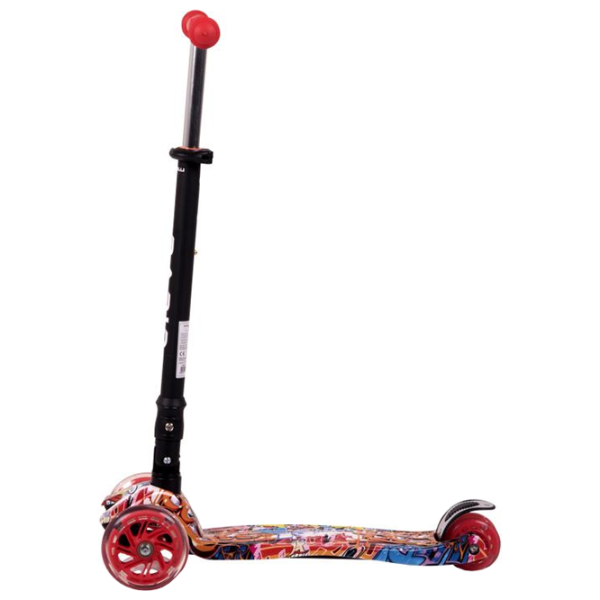 Trotinetă pentru copii cu trei roți Lorelli Rapid (10390040002) 50 kg/ Graffiti photo 2