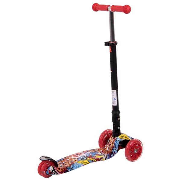 Trotinetă pentru copii cu trei roți Lorelli Rapid (10390040002) 50 kg/ Graffiti photo 3