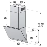 Hotă Gorenje WHI 649 EXBG Înclinată/ Black/ Gray photo 6