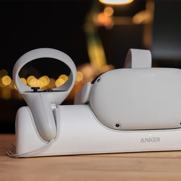 Staţie de încărcare ochelari VR şi controlere Anker Y1010 Oculus Quest 2/ White photo 4