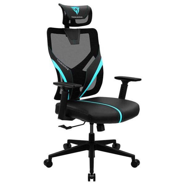 Scaun Gaming ThunderX3 Yama1 Cyan Black photo 3