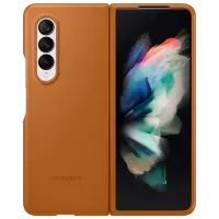 Husă pentru smartphone Samsung Galaxy Fold3 Samsung/ Back/ Piele/ Camel Brown photo 2