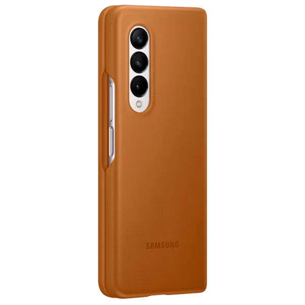 Husă pentru smartphone Samsung Galaxy Fold3 Samsung/ Back/ Piele/ Camel Brown photo 5