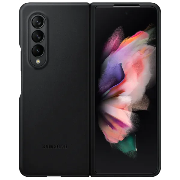 Чехол для смартфона Samsung Galaxy Fold3 Samsung/ Back/ Кожа/ Черный photo 2