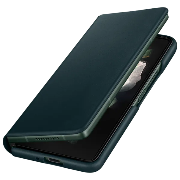 Чехол для смартфона Samsung Galaxy Fold3 Samsung/ Flip Cover/ Кожа/ Зелёный photo 6