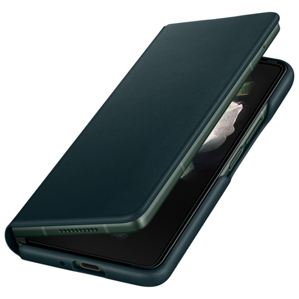Чехол для смартфона Samsung Galaxy Fold3 Samsung/ Flip Cover/ Кожа/ Зелёный photo 6