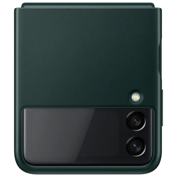 Чехол для смартфона Samsung Galaxy Flip3 Samsung/ Back/ Кожа/ Зелёный photo 3