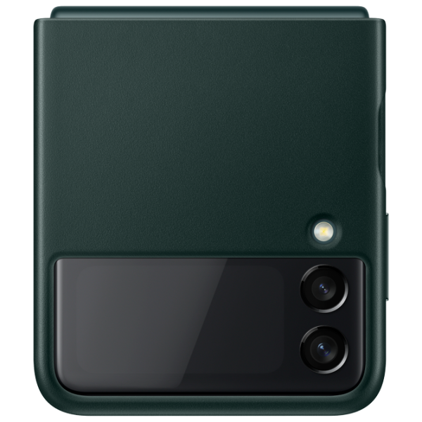 Чехол для смартфона Samsung Galaxy Flip3 Samsung/ Back/ Кожа/ Зелёный photo 3