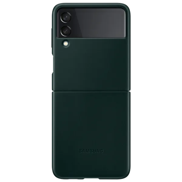 Чехол для смартфона Samsung Galaxy Flip3 Samsung/ Back/ Кожа/ Зелёный photo 4