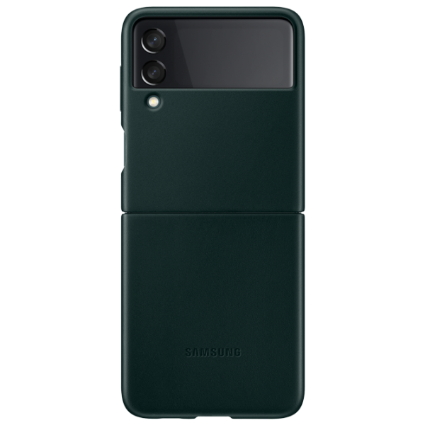 Чехол для смартфона Samsung Galaxy Flip3 Samsung/ Back/ Кожа/ Зелёный photo 4