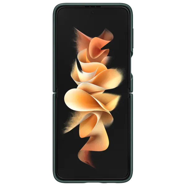 Чехол для смартфона Samsung Galaxy Flip3 Samsung/ Back/ Кожа/ Зелёный photo 5