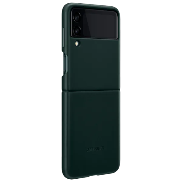 Чехол для смартфона Samsung Galaxy Flip3 Samsung/ Back/ Кожа/ Зелёный photo 6