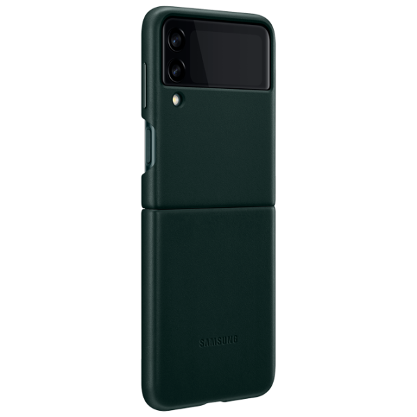 Чехол для смартфона Samsung Galaxy Flip3 Samsung/ Back/ Кожа/ Зелёный photo 6