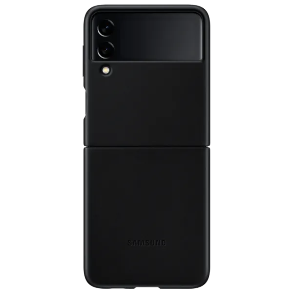 Чехол для смартфона Samsung Galaxy Flip3 Samsung/ Back/ Кожа/ Черный photo 4