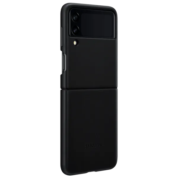 Чехол для смартфона Samsung Galaxy Flip3 Samsung/ Back/ Кожа/ Черный photo 6