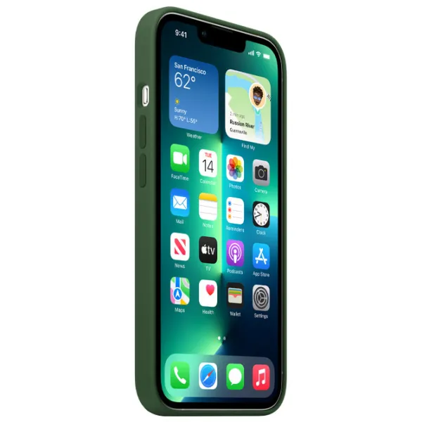 Чехол для смартфона Apple iPhone 13 Pro Apple/ Back/ TPU/ Клевер Зелёный photo 4