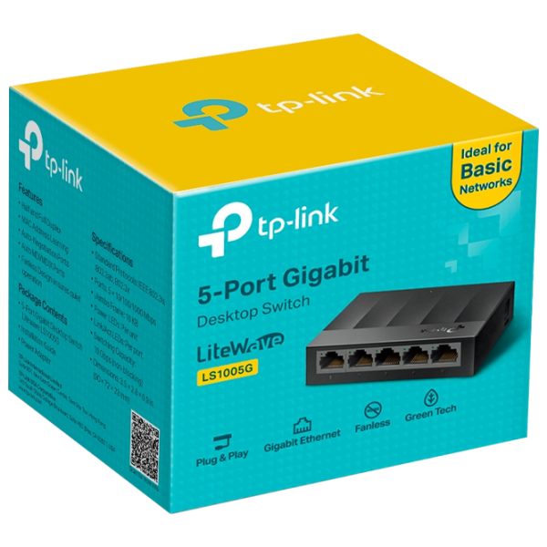 Switch TP-Link LS1005G LiteWave Black photo 4
