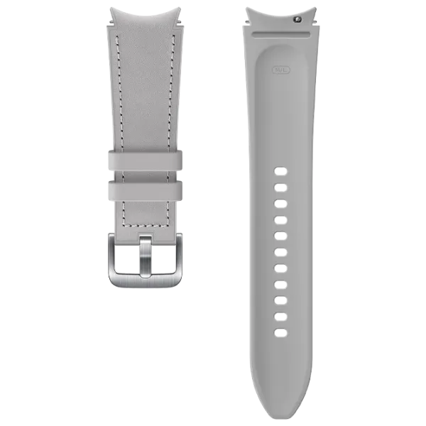 Ремень Samsung Galaxy Watch 4 ET-SHR89LSEG Leather/ 20 мм/ Серебристый Серый photo 2 Ремень Samsung Galaxy Watch 4 ET-SHR89LSEG Leather/ 20 мм/ Серебристый Серый photo 2