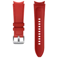 Ремень Samsung Galaxy Watch 4 ET-SHR88SREG Leather/ 20 мм/ Красный Серебристый photo 4