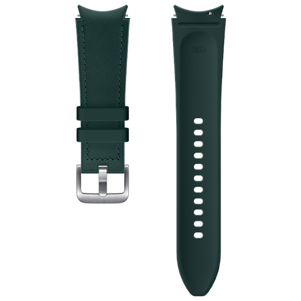 Ремень Samsung Galaxy Watch 4 ET-SHR89LGEG Leather/ 20 мм/ Зелёный Серебристый photo 2 Ремень Samsung Galaxy Watch 4 ET-SHR89LGEG Leather/ 20 мм/ Зелёный Серебристый photo 2