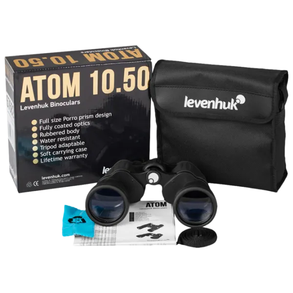 Binoclu Levenhuk Atom 10x50 Black photo 5 Binoclu Levenhuk Atom 10x50 Black photo 5