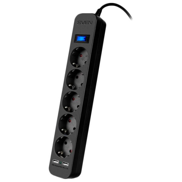 Prelungitor Sven SF-05LU 5 m Black photo 2 Prelungitor Sven SF-05LU 5 m Black photo 2
