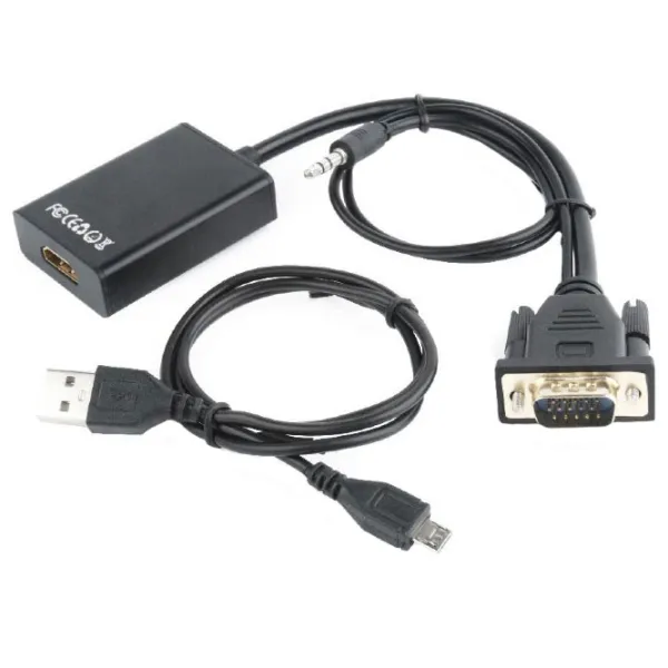 Adapter Cablexpert A-VGA-HDMI-01 Black photo 2
